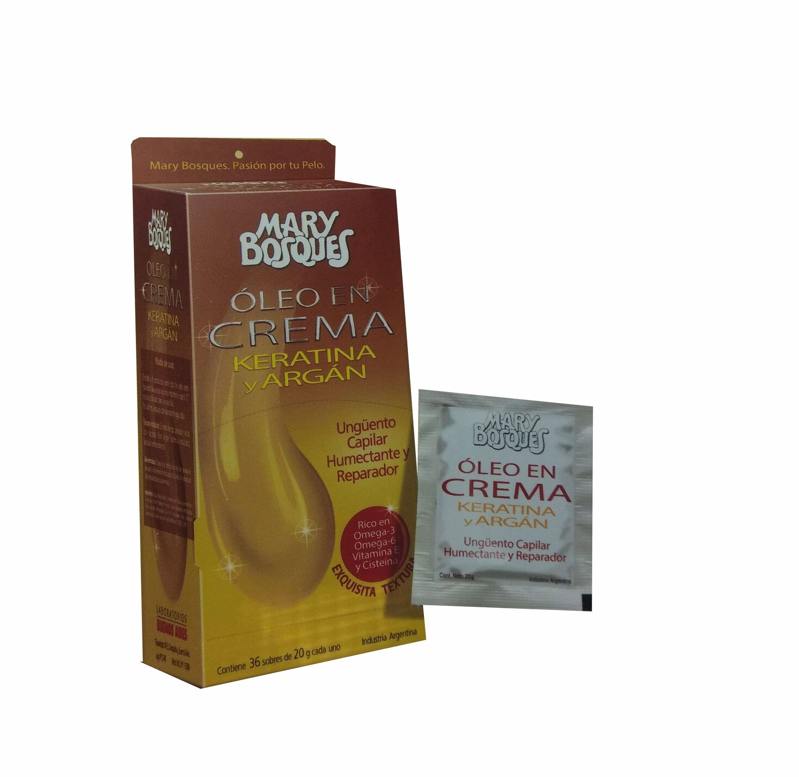 Oleo  crema de keratina + argan sachet