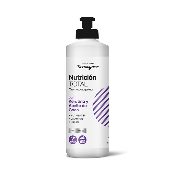 Crema para peinar Nutrición Total con Keratina y Aceite de coco x 300ml