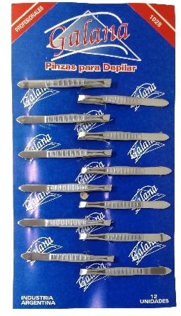 Pinza plateada x 12 unidades