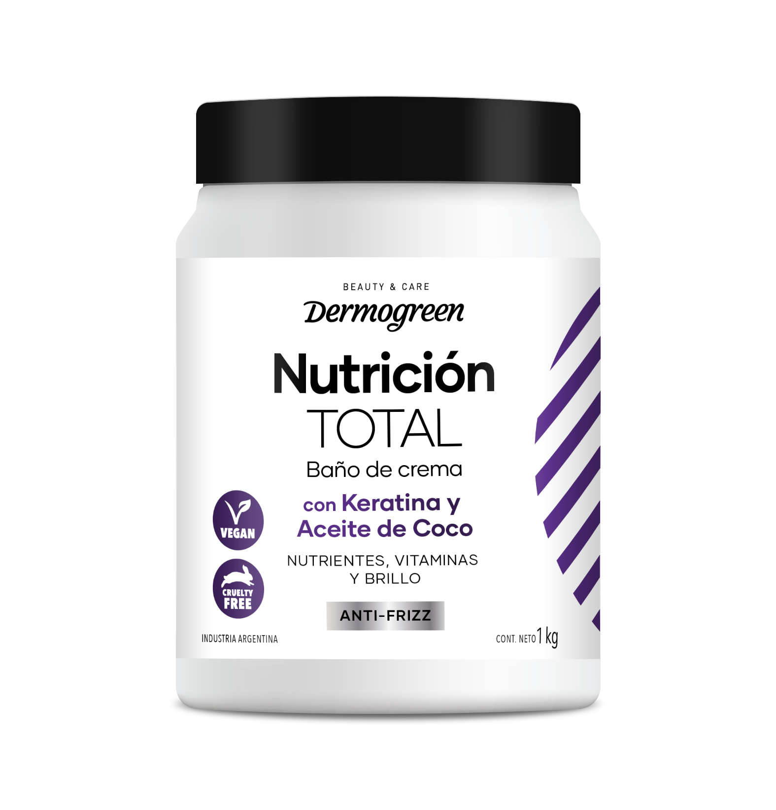 Baño de Crema Nutricion Total  Keratina + Aceite de Coco x 1 Kg