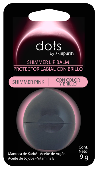 Protector labial Shimmer Pink con color y brillo