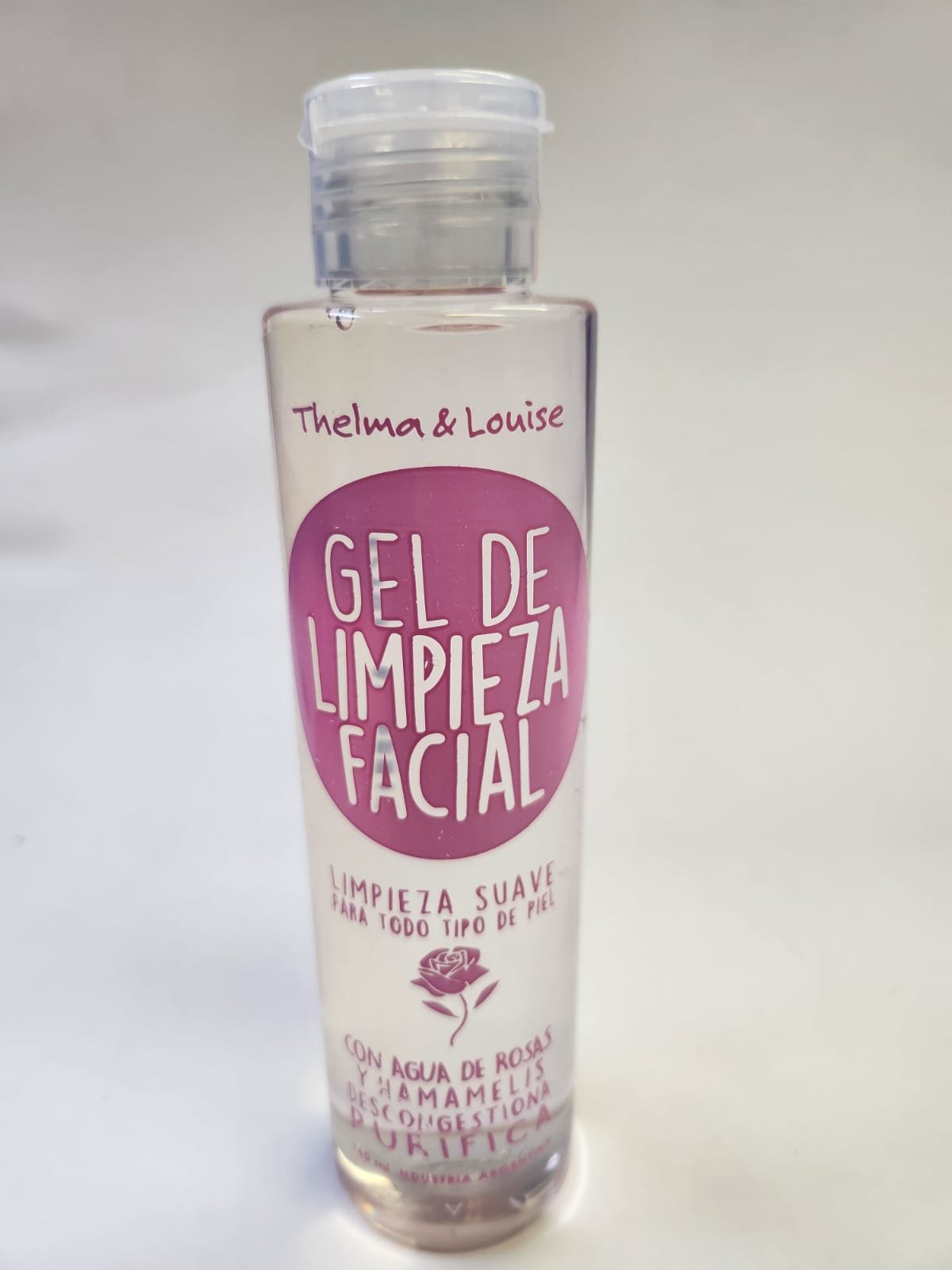 Gel de limpieza facial con Agua de Rosas