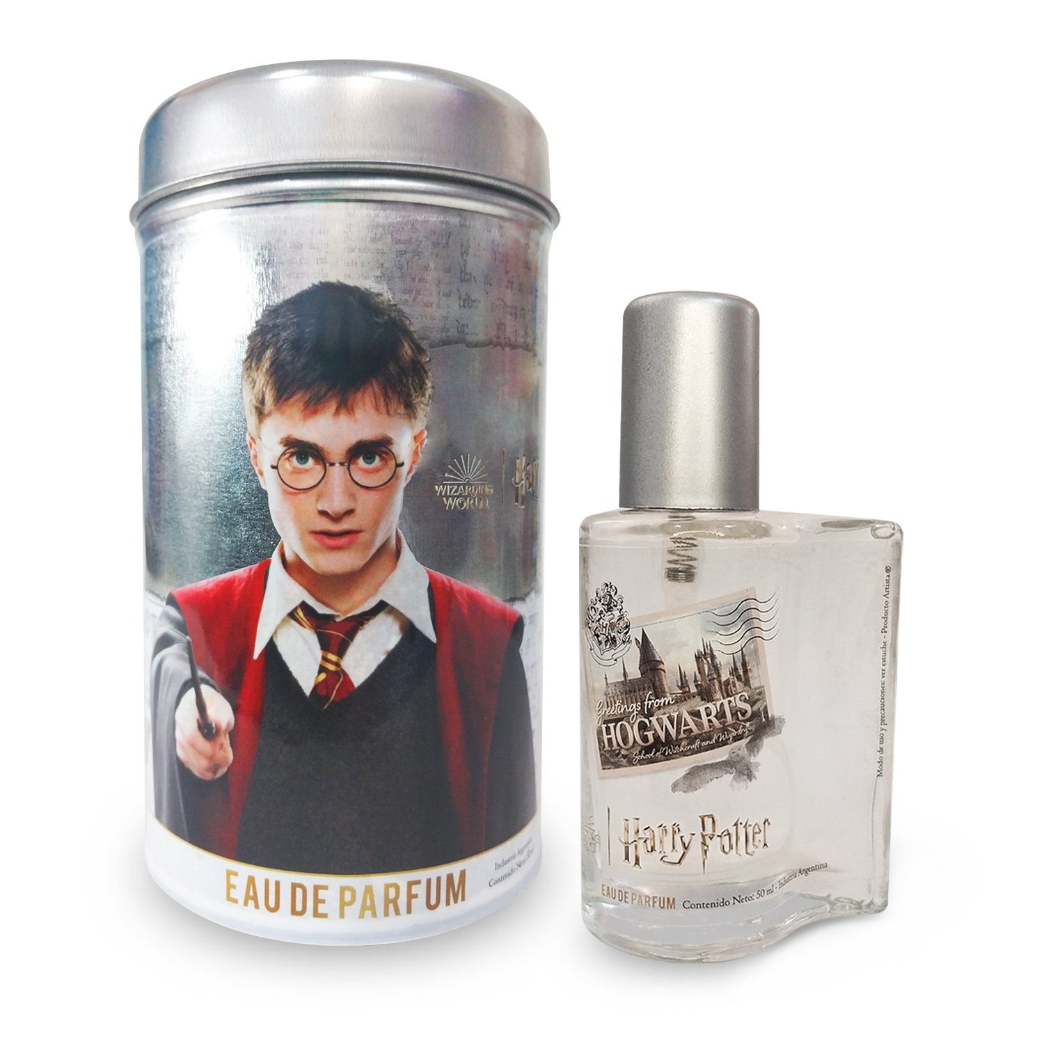 Lata con perfume grande