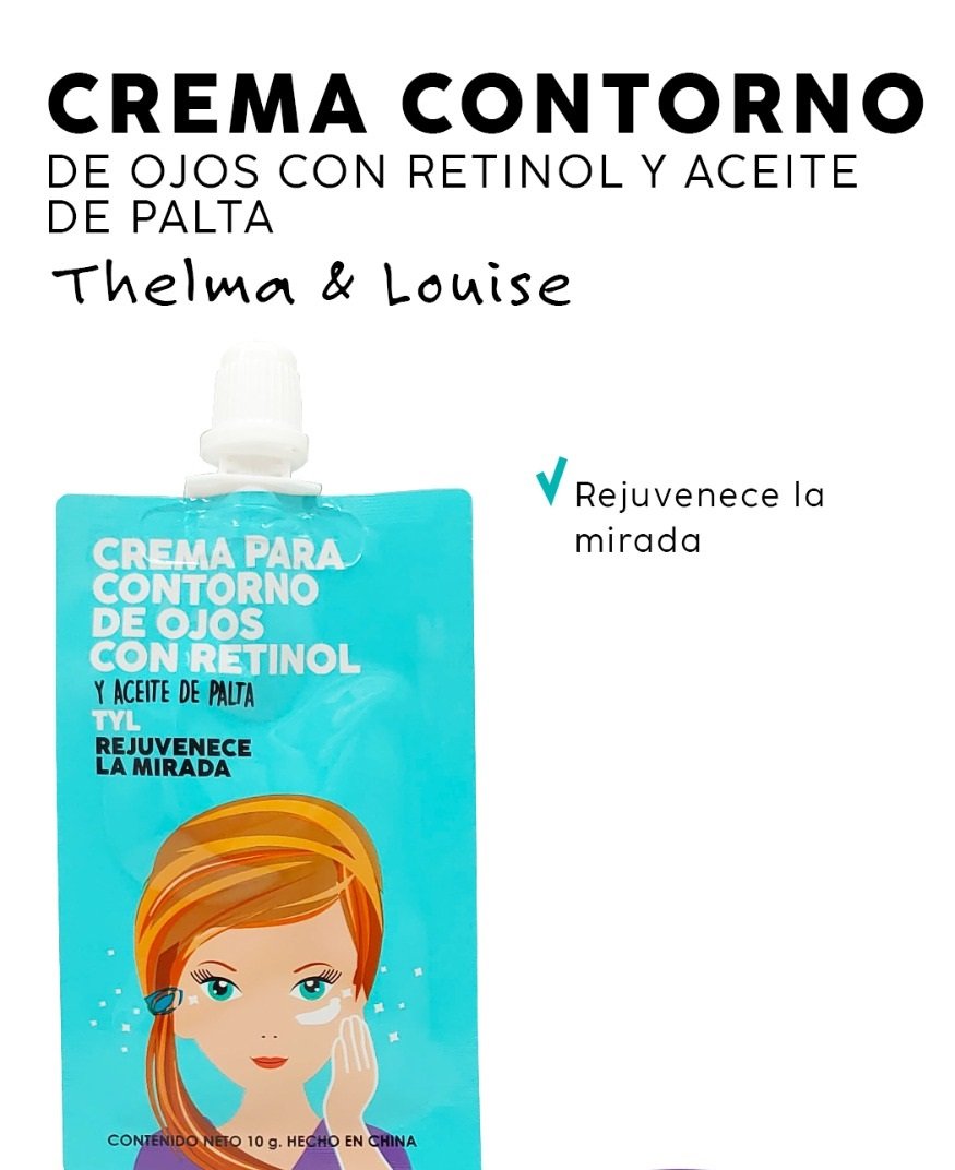 Crema para contorno de ojos con retinol y aceite de palta x 10grs