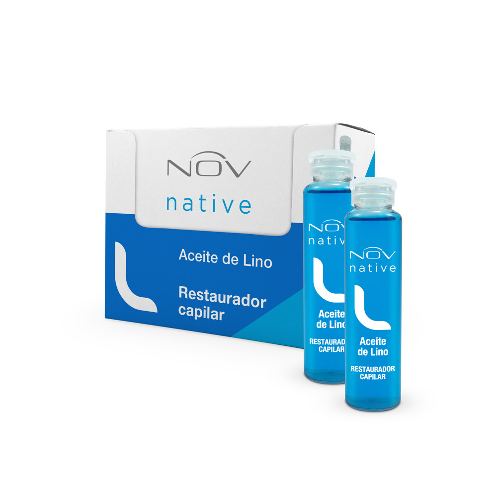 Ampolla Restauradora Native con Aceite de Lino x 15ml caja x 15 unidades