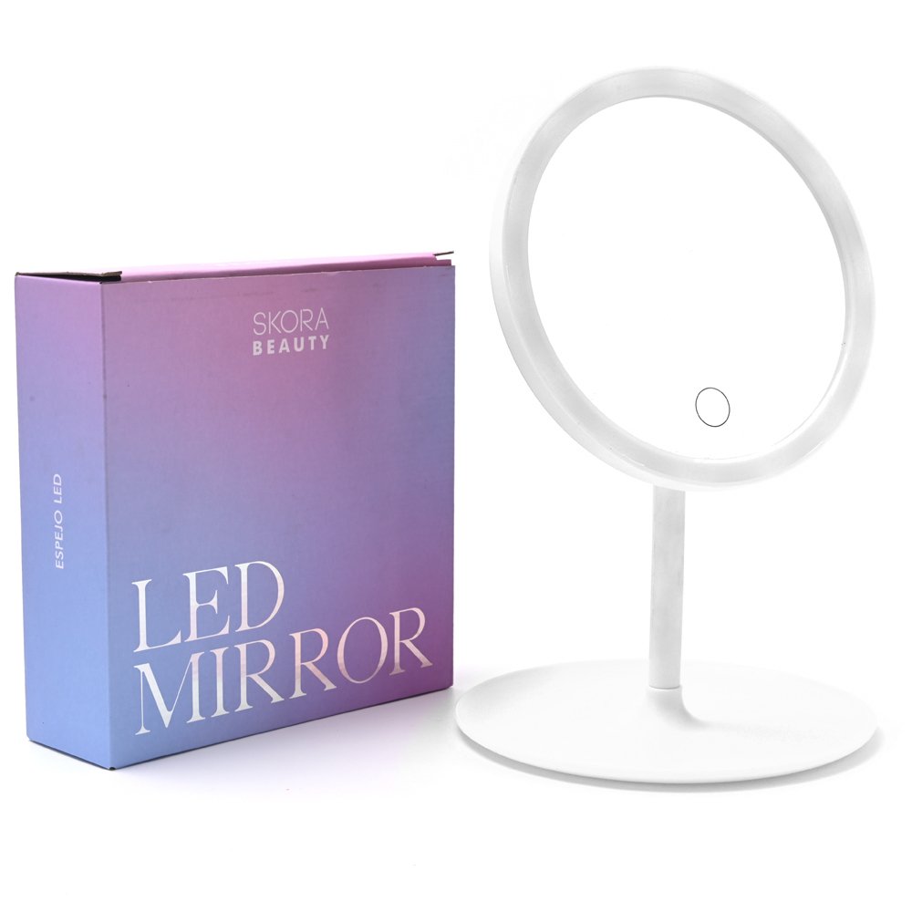 Espejo LED con Base 3 Modos de Luz USB 39008