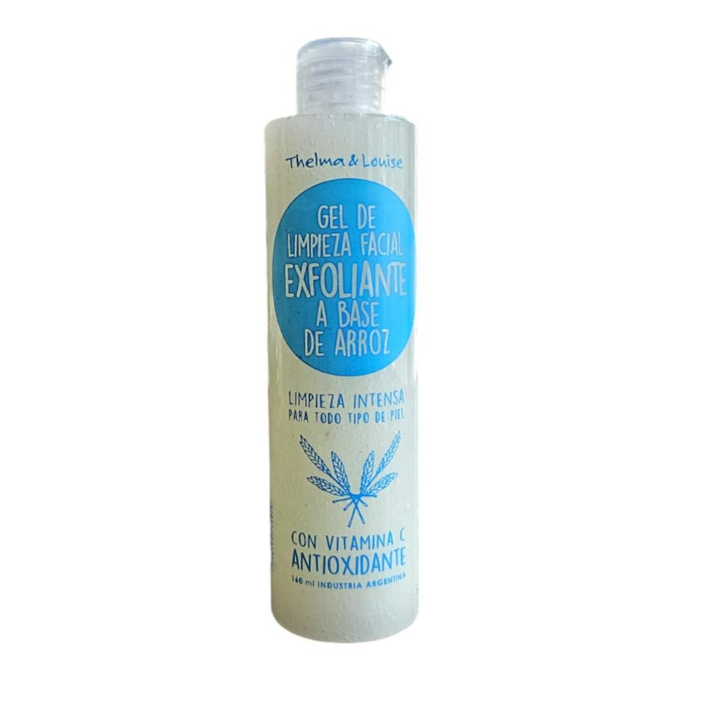 Gel de limpieza facial exfoliante a base de arroz X 160ml