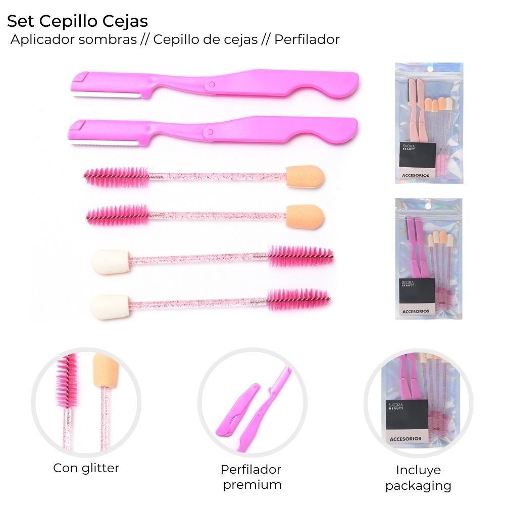 Set Perfilador Cepillo de Cejas y Aplicadores art 38873