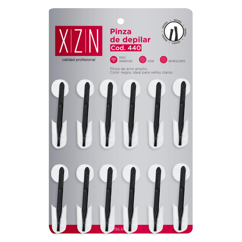 Pinza maciza negra x 12