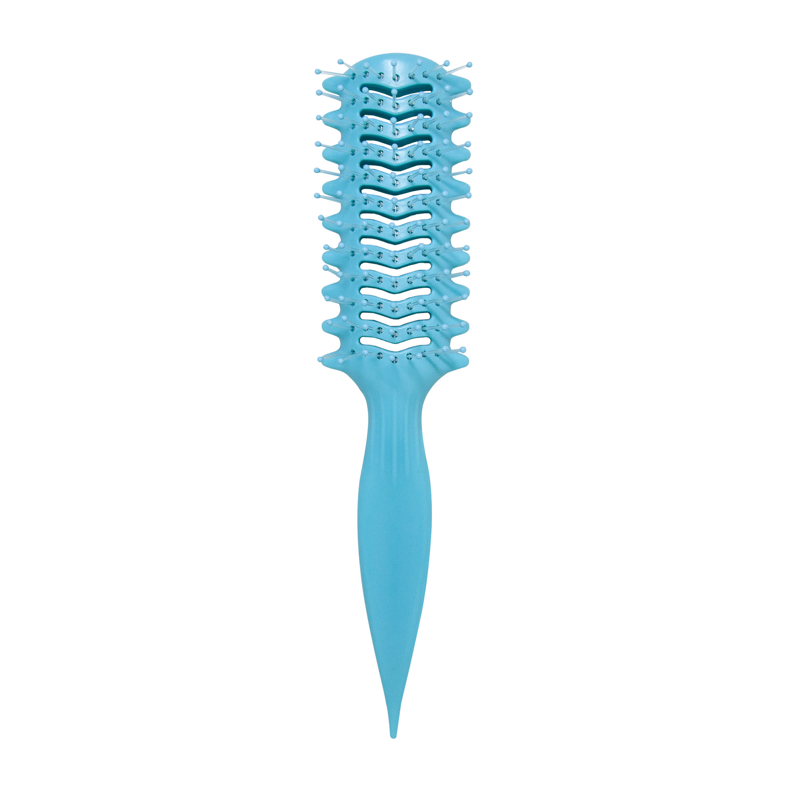 Cepillo para definir rulos  con pines celestes C505