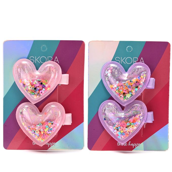 Tic Tac infantil corazon con lentejuelas x2u 44281